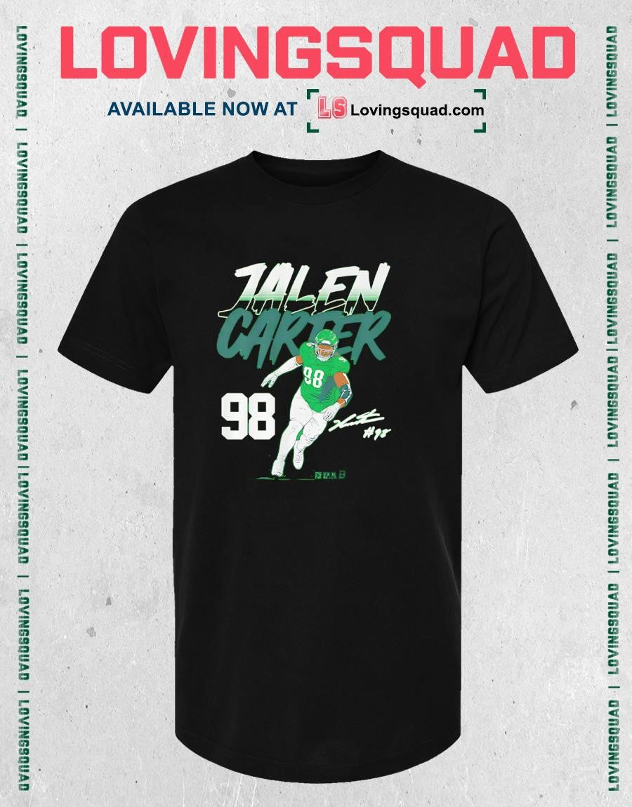 Jalen Carter Name & Number Pose Signature T-Shirt