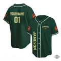 Jameson Baseball Jersey Personalized Green Jameson Whiskey Baseball Jersey Shirt Summer Beach Gift Custom Name Alcoholic Beverage Baseball Uniform NEW