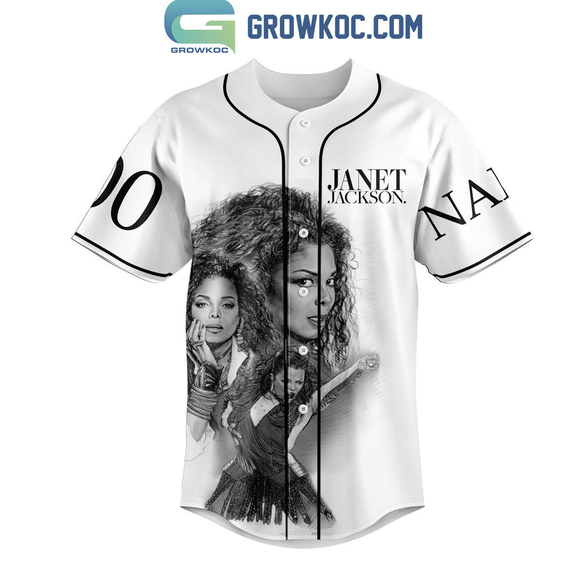 Janet Jackson Together Again Personalized Baseball Jersey White Version