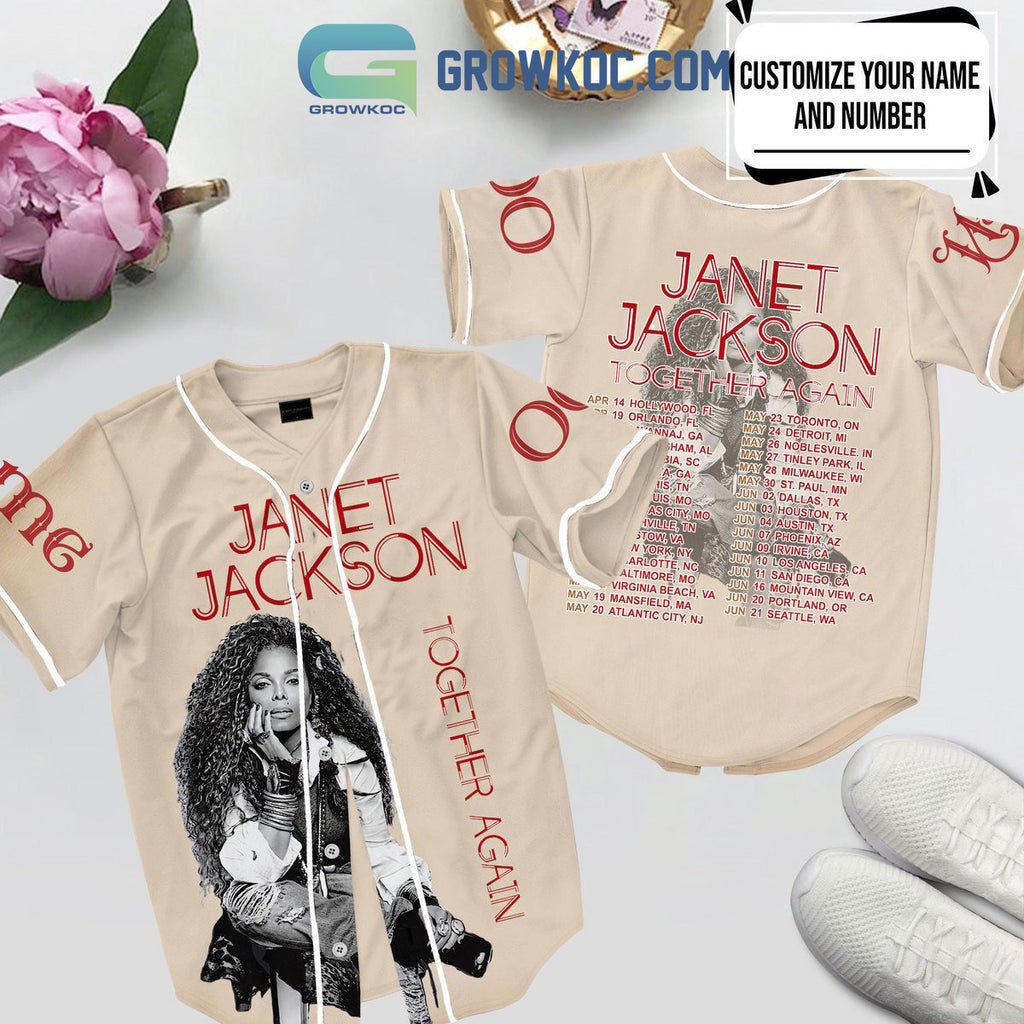 Janet Jackson Together Again Personalized Baseball Jersey