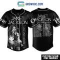 Janet Jackson Together Again Personalized Black Design Baseball Jersey