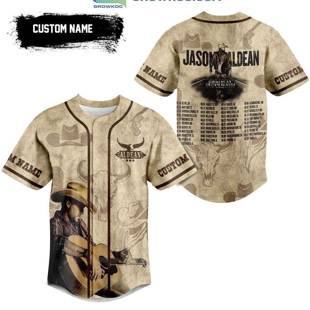 Jason Aldean Highway Desperado Tour 2023 Personalized Baseball Jersey