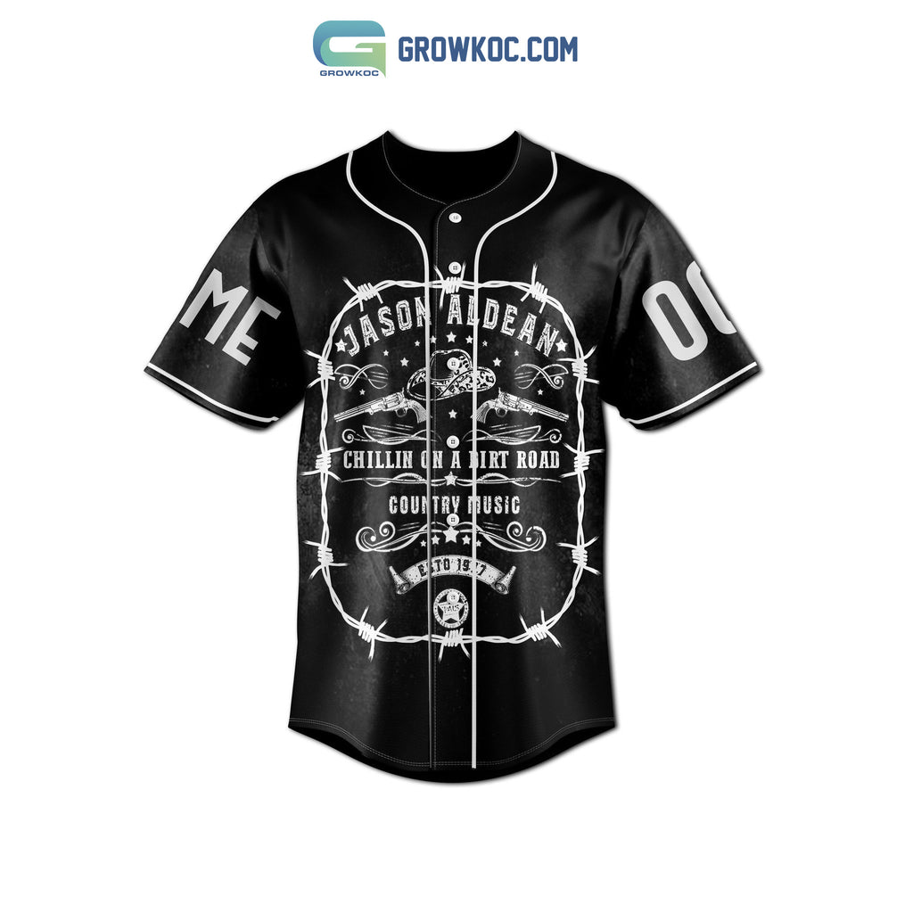 Jason Aldean Rock N’ Roll Cowboy Country Music Personalized Baseball Jersey