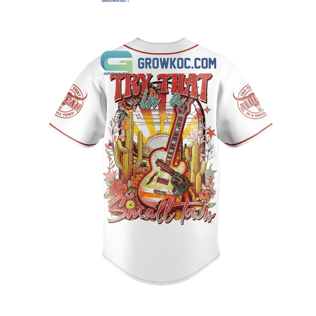 Jason Aldean Try That In A Small Town Art Baseball Jersey