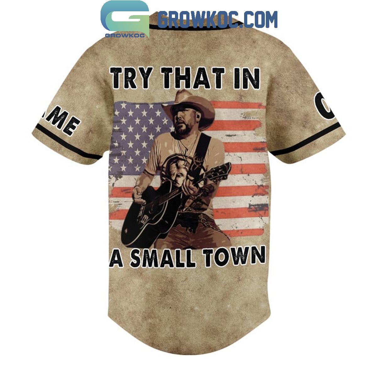 Jason Aldean Try That In A Small Town Personalized Baseball Jersey