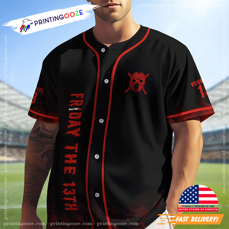 Jason Voorhees Camp Crystal Lake Friday The 13th Baseball Jersey