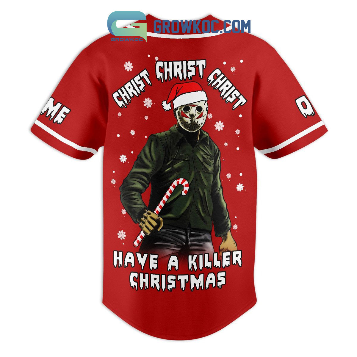 Jason Voorhees Friday The 13th Christ Christ Christ Have A Killer Christmas Custom Baseball Jersey
