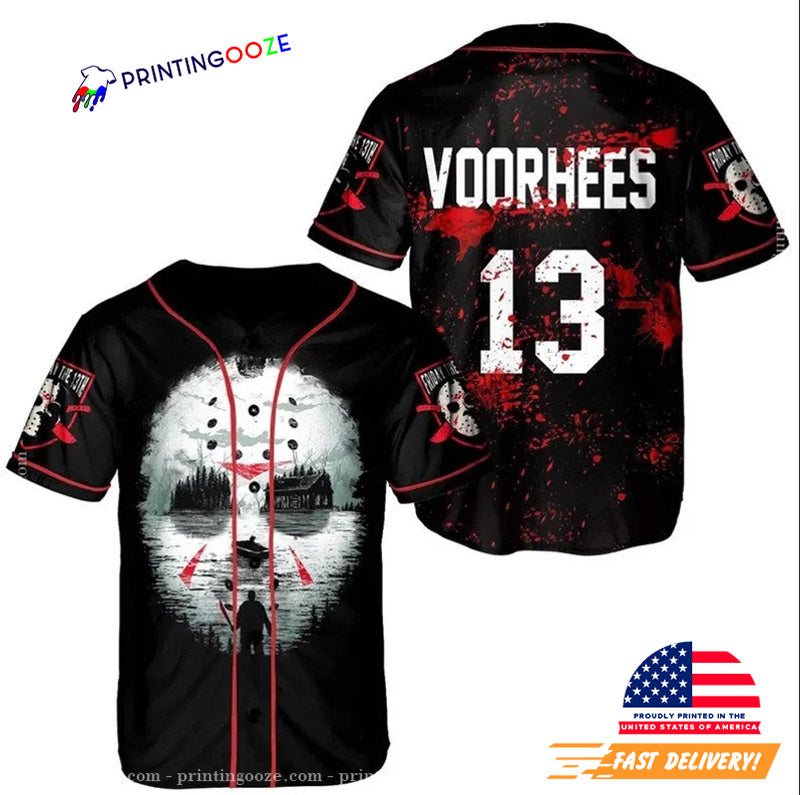Jason Voorhees Friday The 13th Custom Baseball Jersey