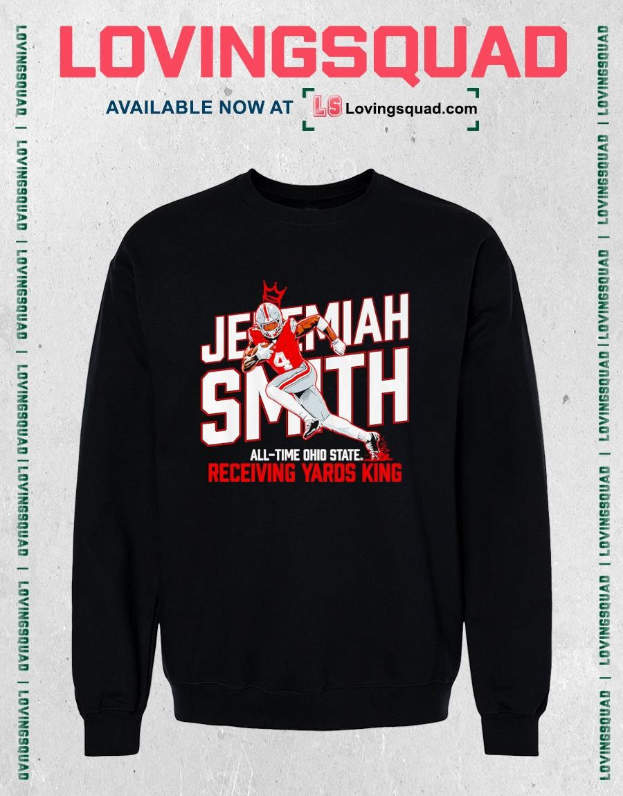 Jeremiah Smith Ohio State All-Time Receiving Yards King shirt