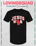 Jesus Won Distressed Religious Christian T-shirt
