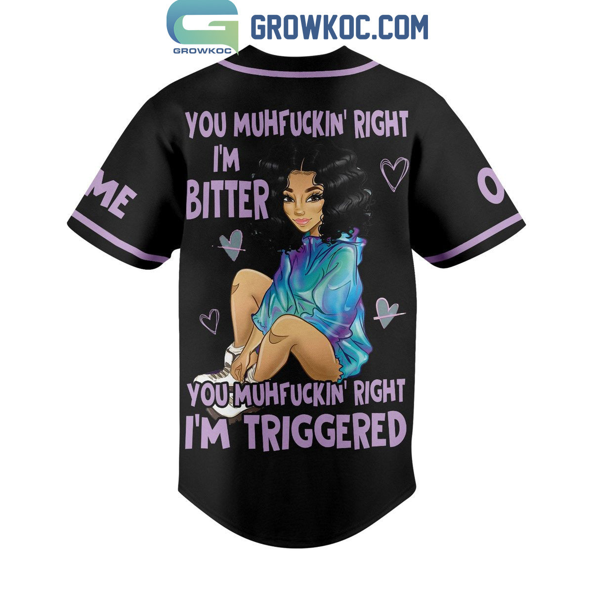 Jhene Aiko You Muhfckin’ Right I’m Bitter You Muhfckin’ Right I’m Triggered Personalized Baseball Jersey