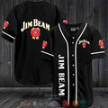 Jim Beam In Black Baseball shirt