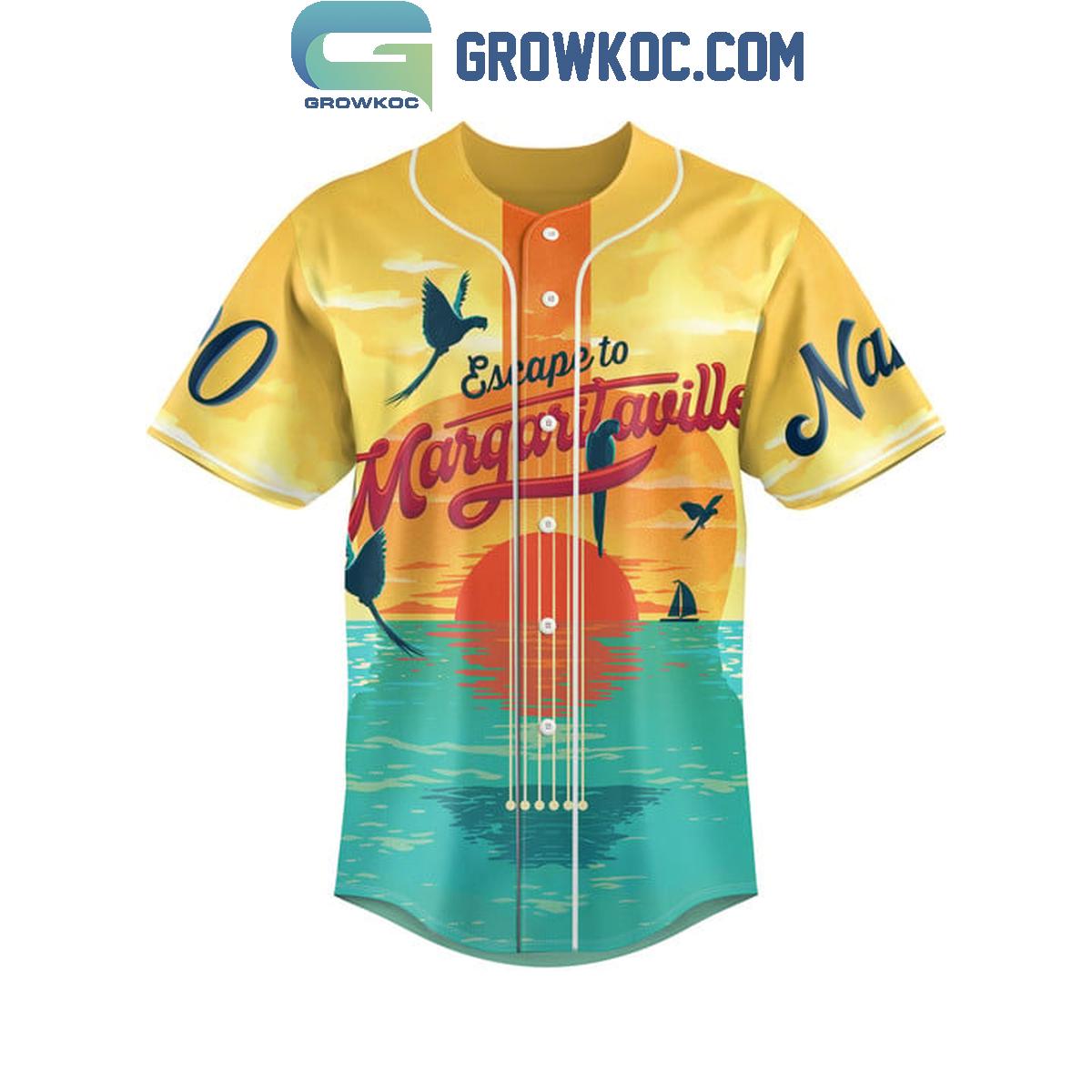 Jimmy Buffett Party At The End Of The World Personalized Baseball Jersey