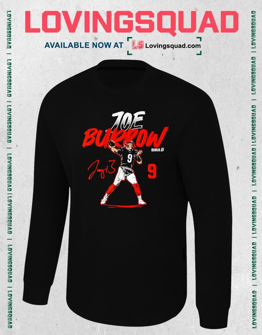 Joe Burrow Name & Number Pose Signature T-Shirt