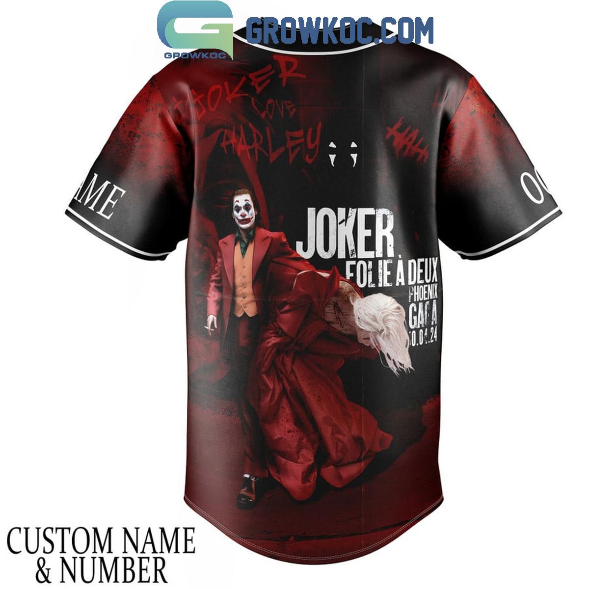 Joker Folie A Deux Phoenix Gaga 2024 Personalized Baseball Jersey