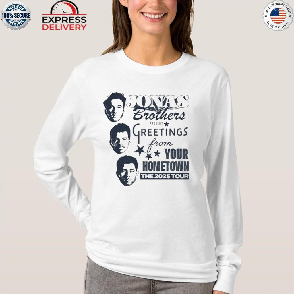 Jonas Brothers Faces Greetings Shirt