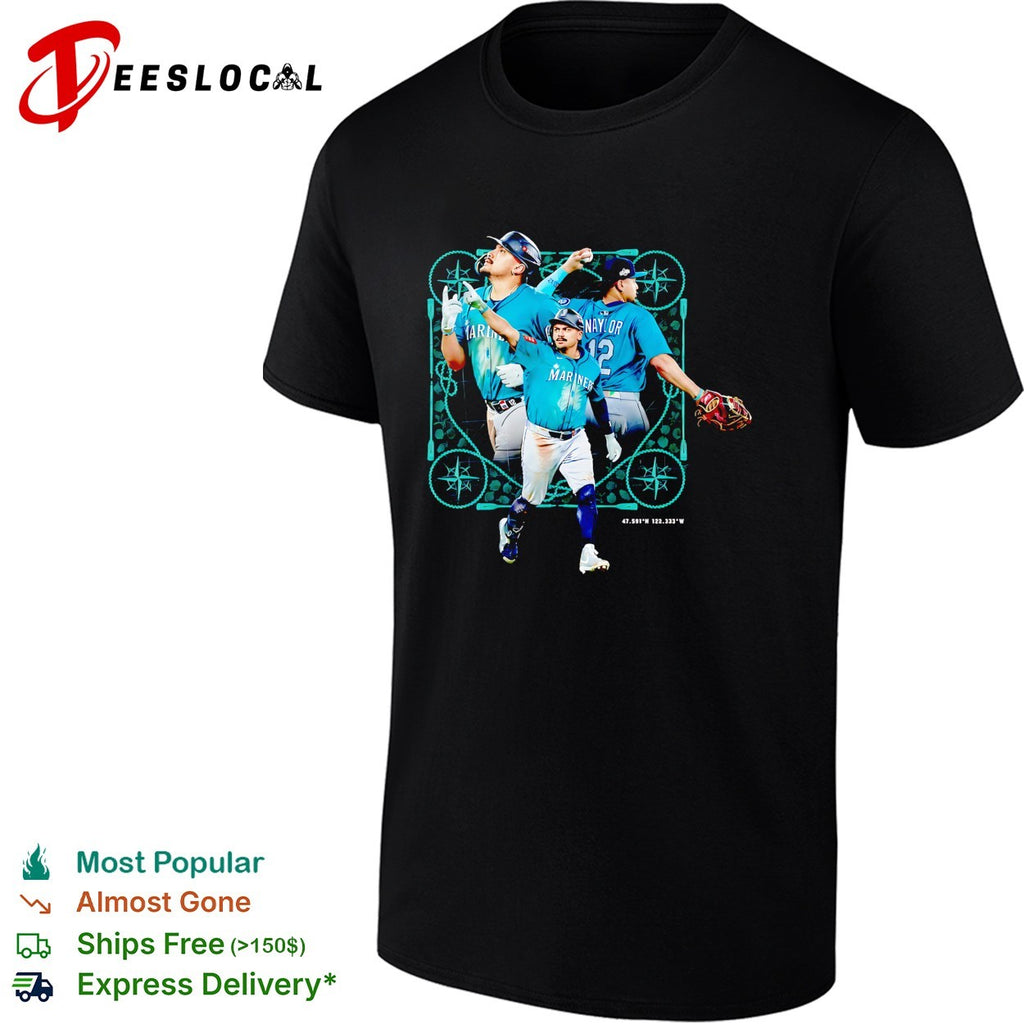 Josh Naylor Seattle Mariners celebration catch shirt