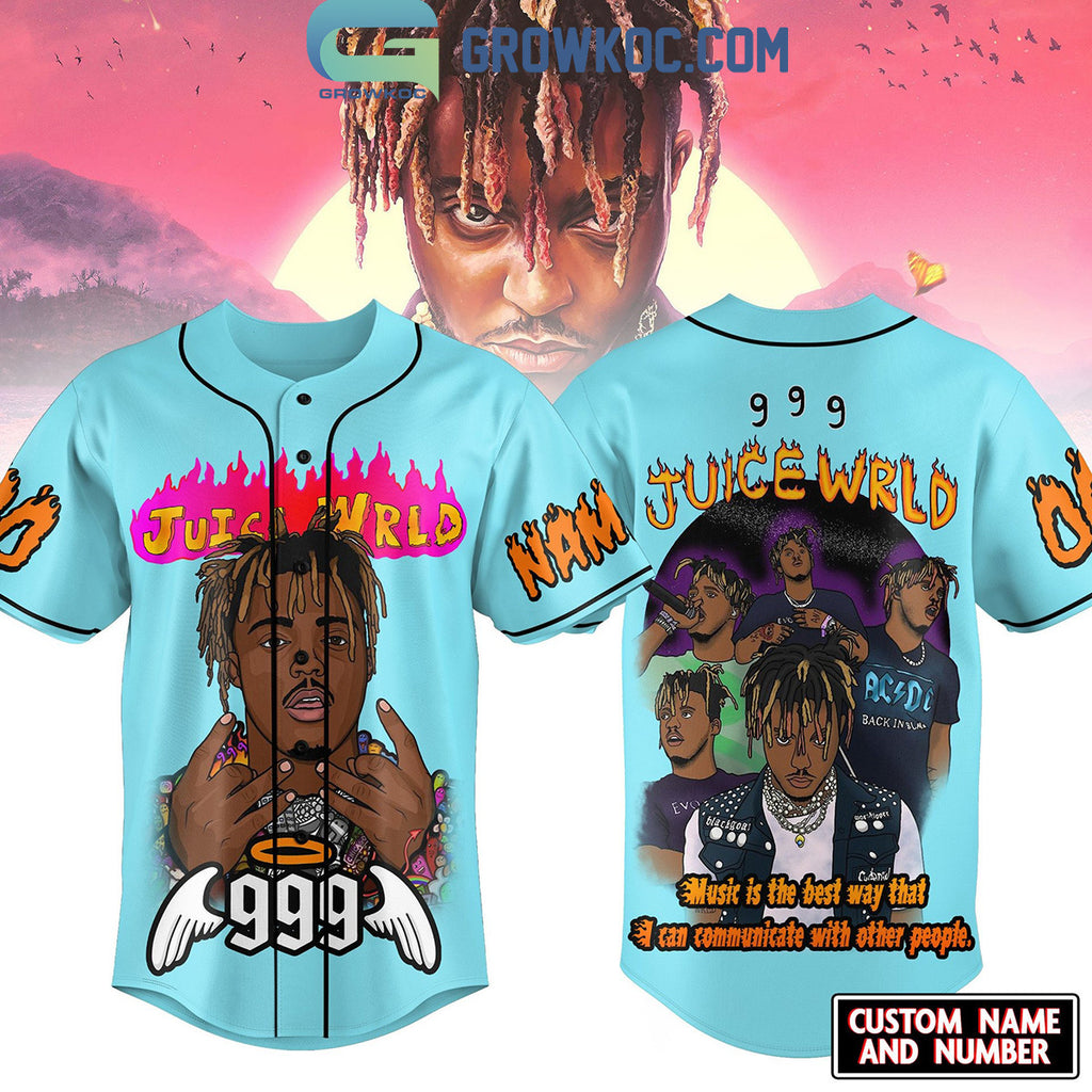 Juice Wrld 999 Music Is The Best Way To Communicate Personalized Baseball Jersey