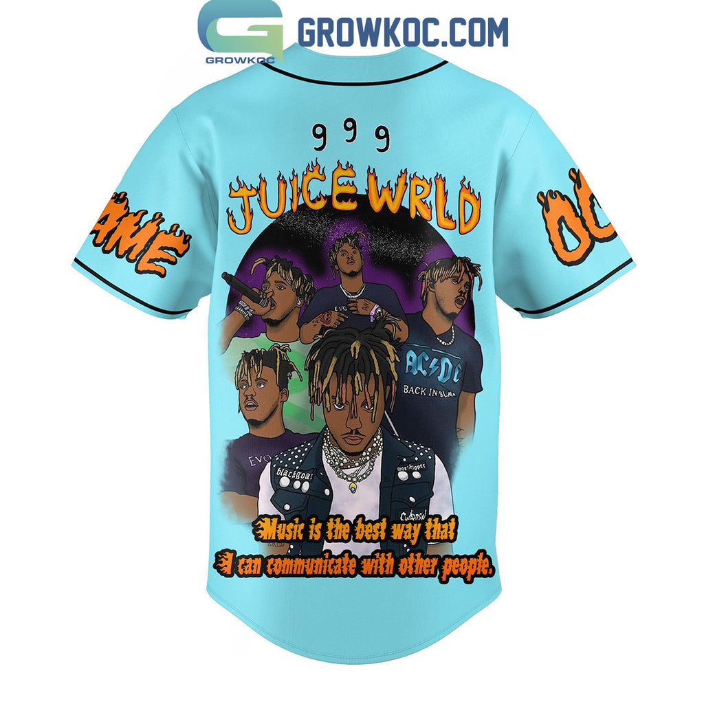 Juice Wrld 999 Music Is The Best Way To Communicate Personalized Baseball Jersey