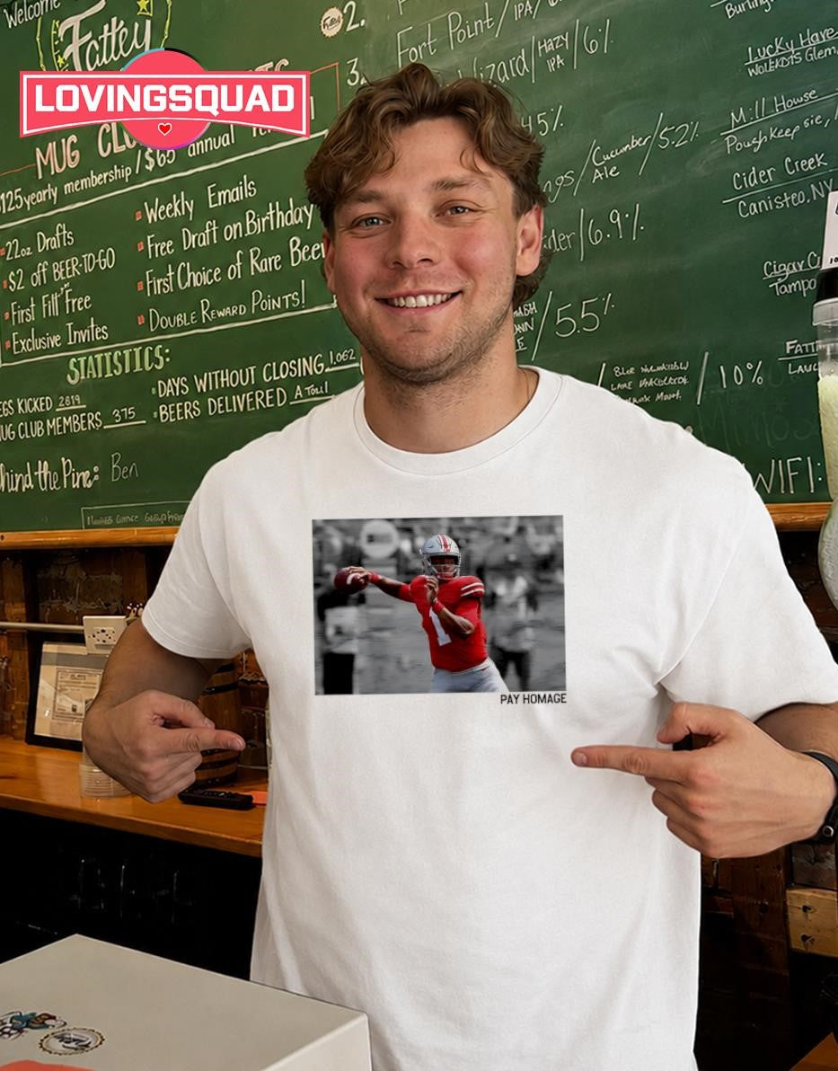 Justin Fields Pay Homage Retro T-shirt