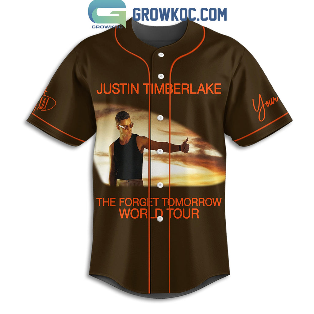 Justin Timberlake The Forget Tomorrow World Tour 2024 Personalized Baseball Jersey