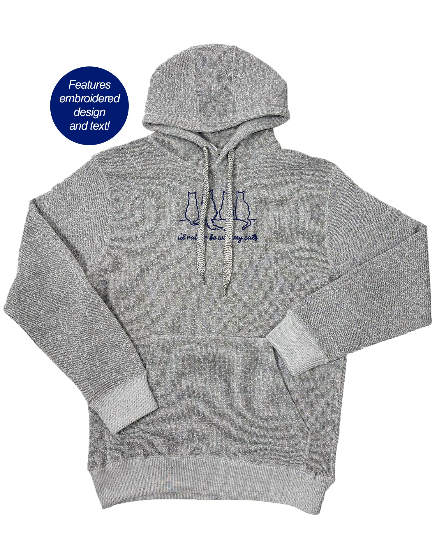 I'D RATHER BE WITH MY CATS, NANTUCKET HOODIE
