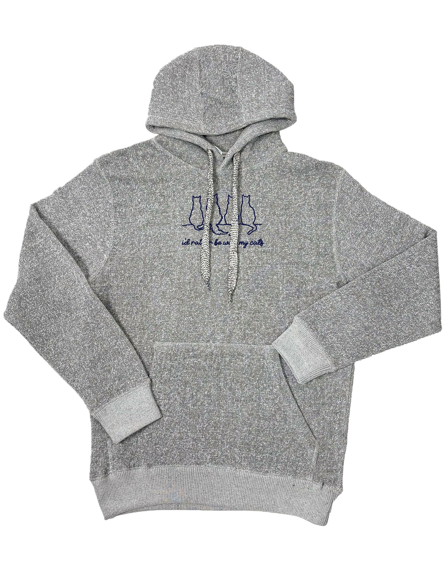 I'D RATHER BE WITH MY CATS, NANTUCKET HOODIE