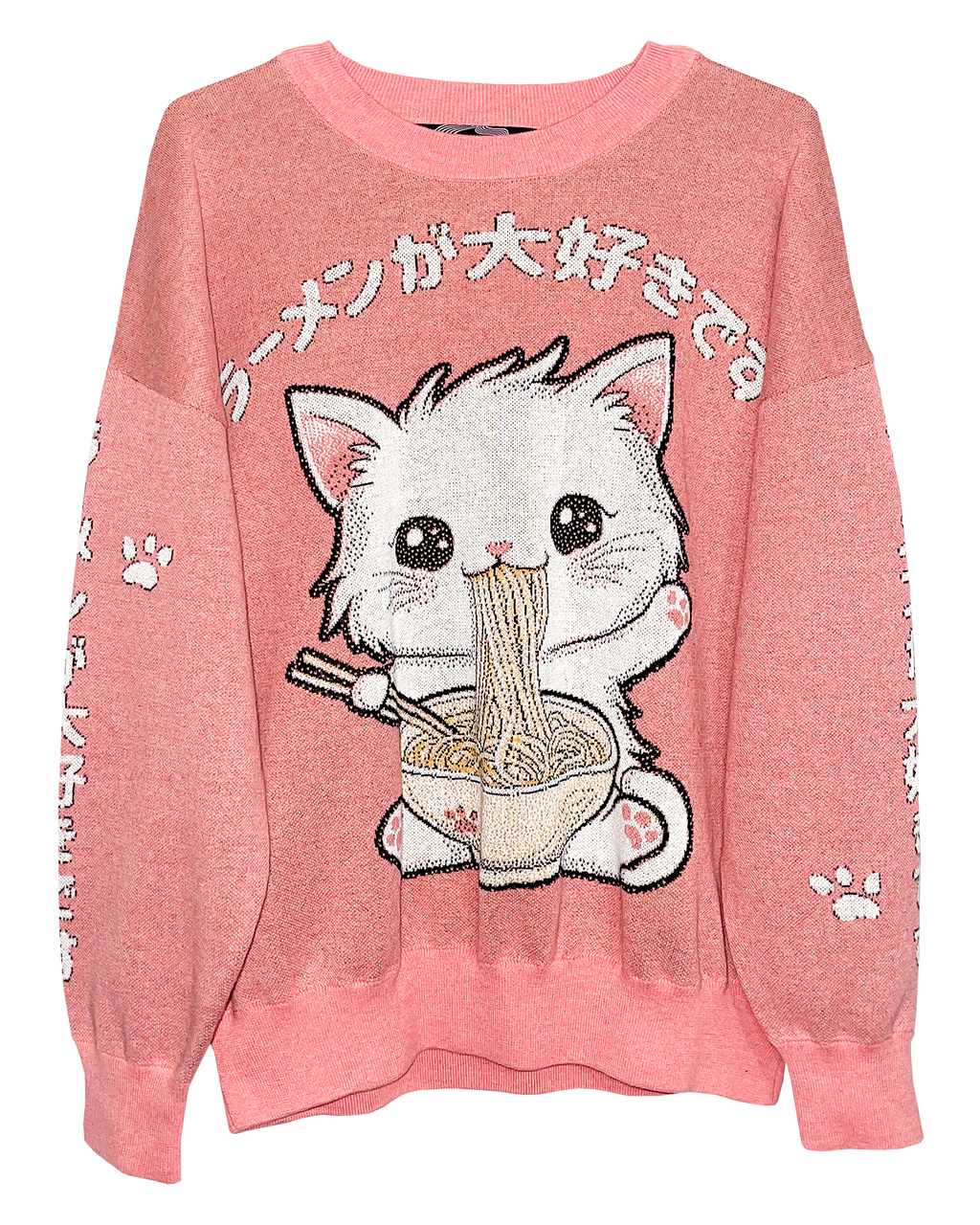 Ramen Neko Knit Sweatshirt