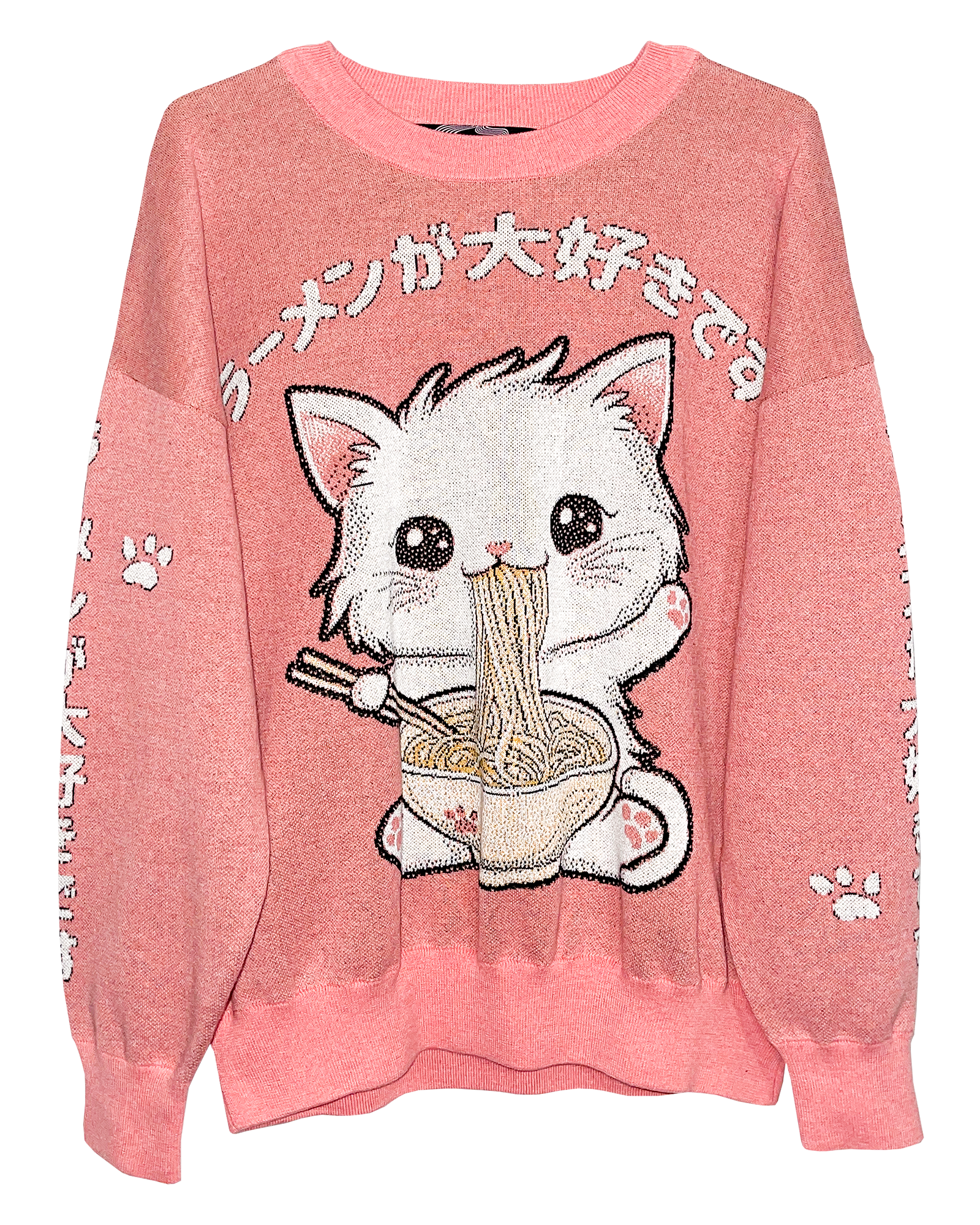 Ramen Neko Knit Sweatshirt