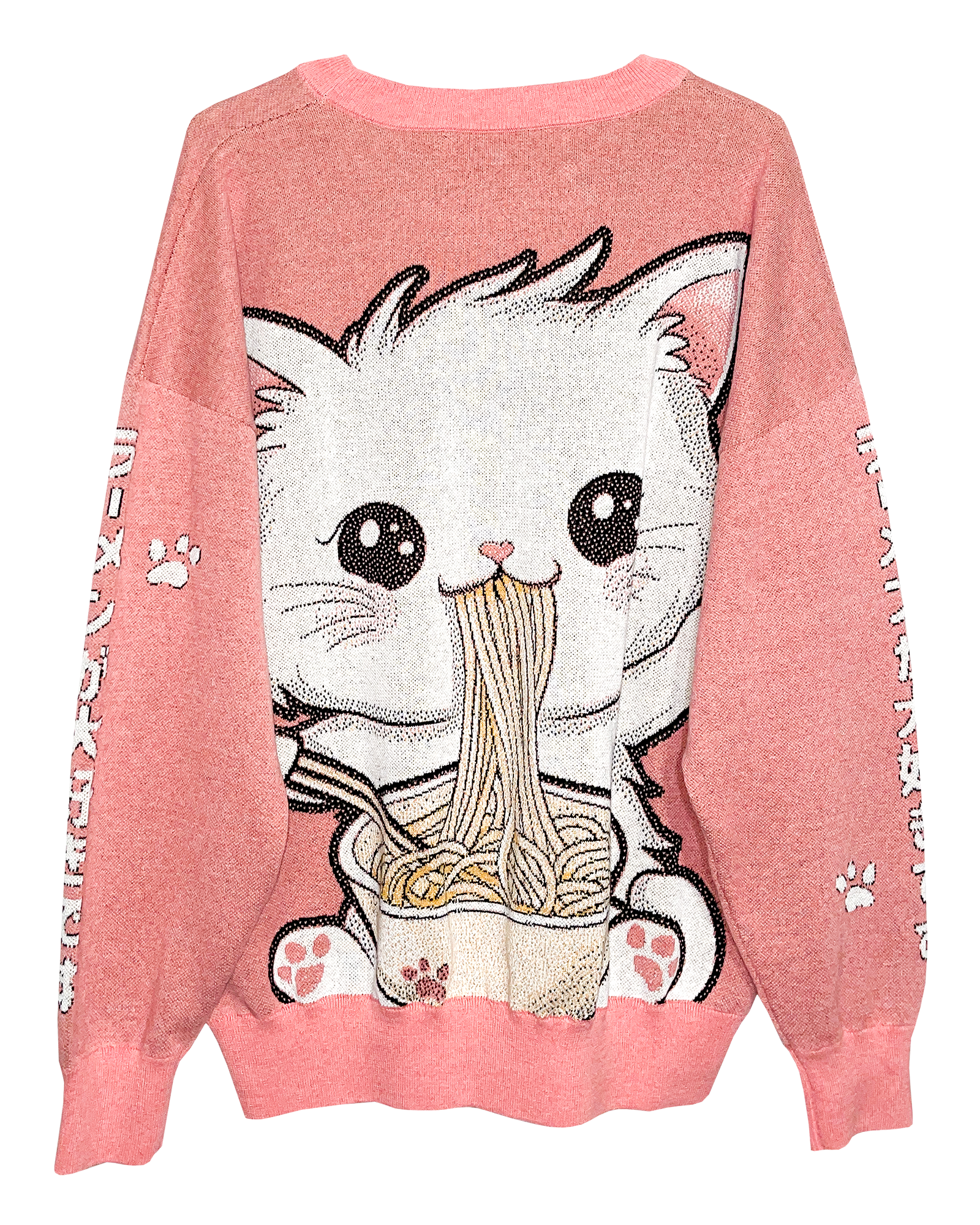 Ramen Neko Knit Sweatshirt