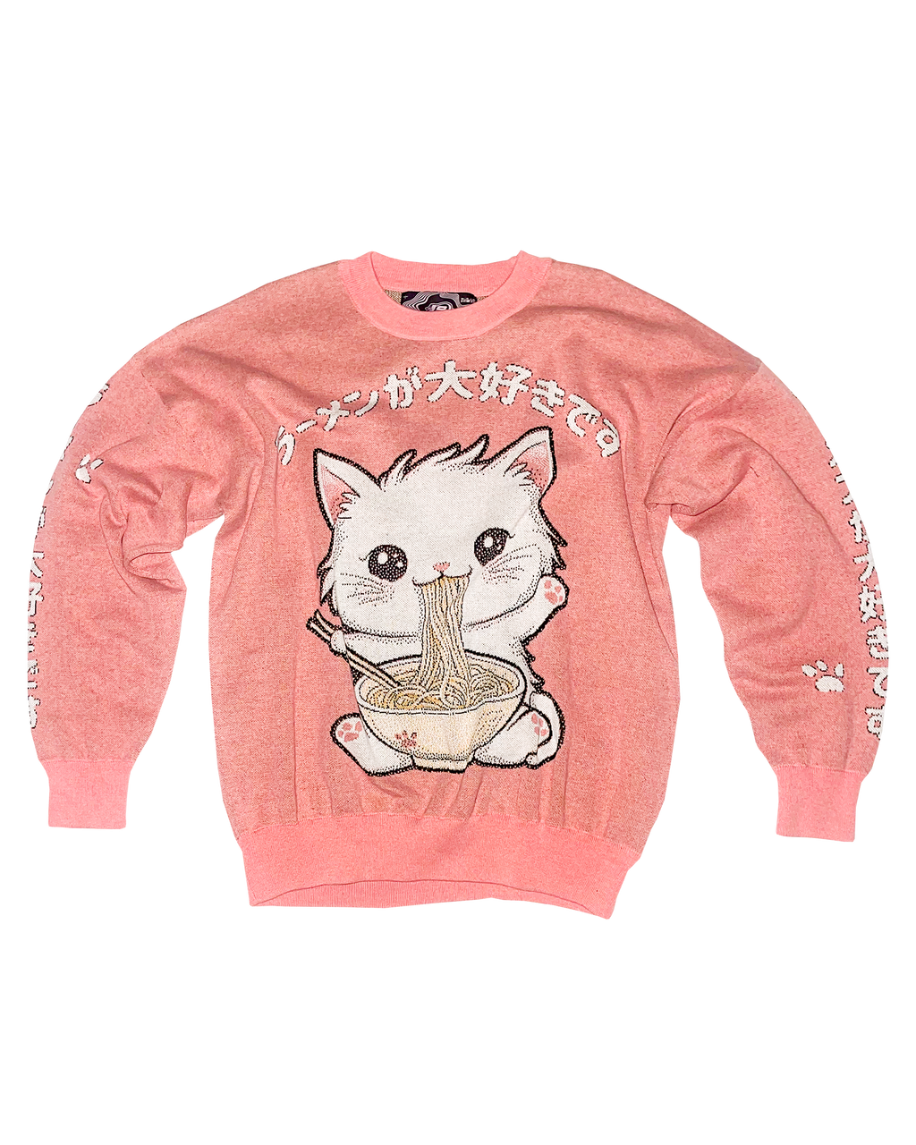 Ramen Neko Knit Sweatshirt