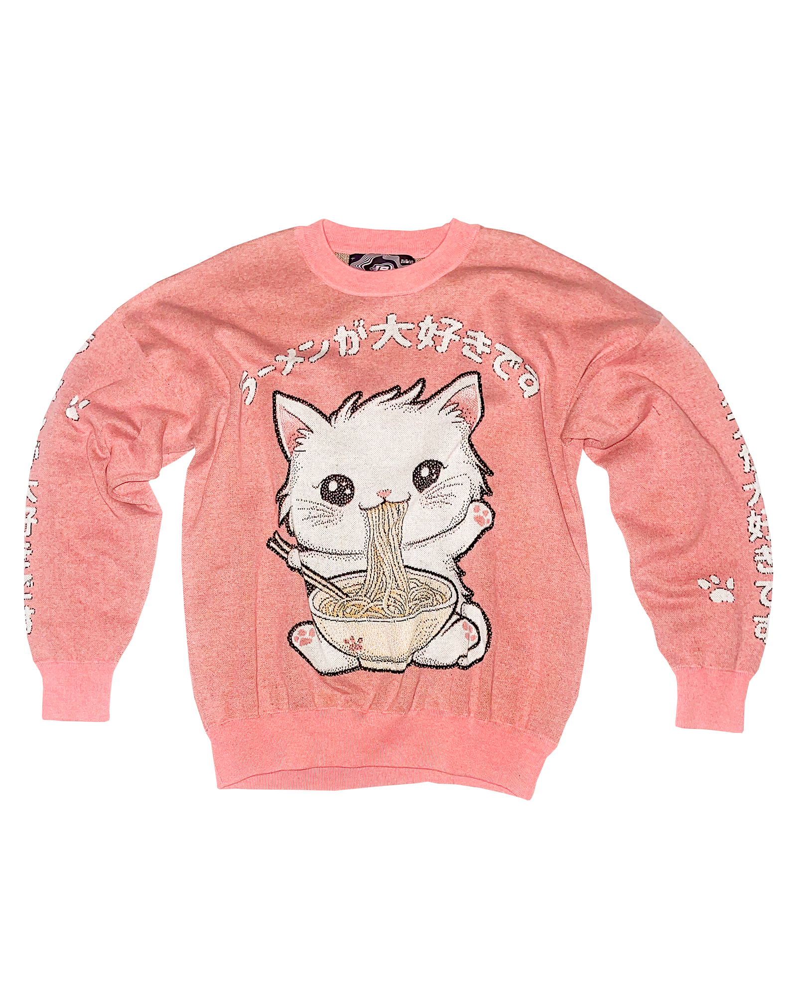 Ramen Neko Knit Sweatshirt
