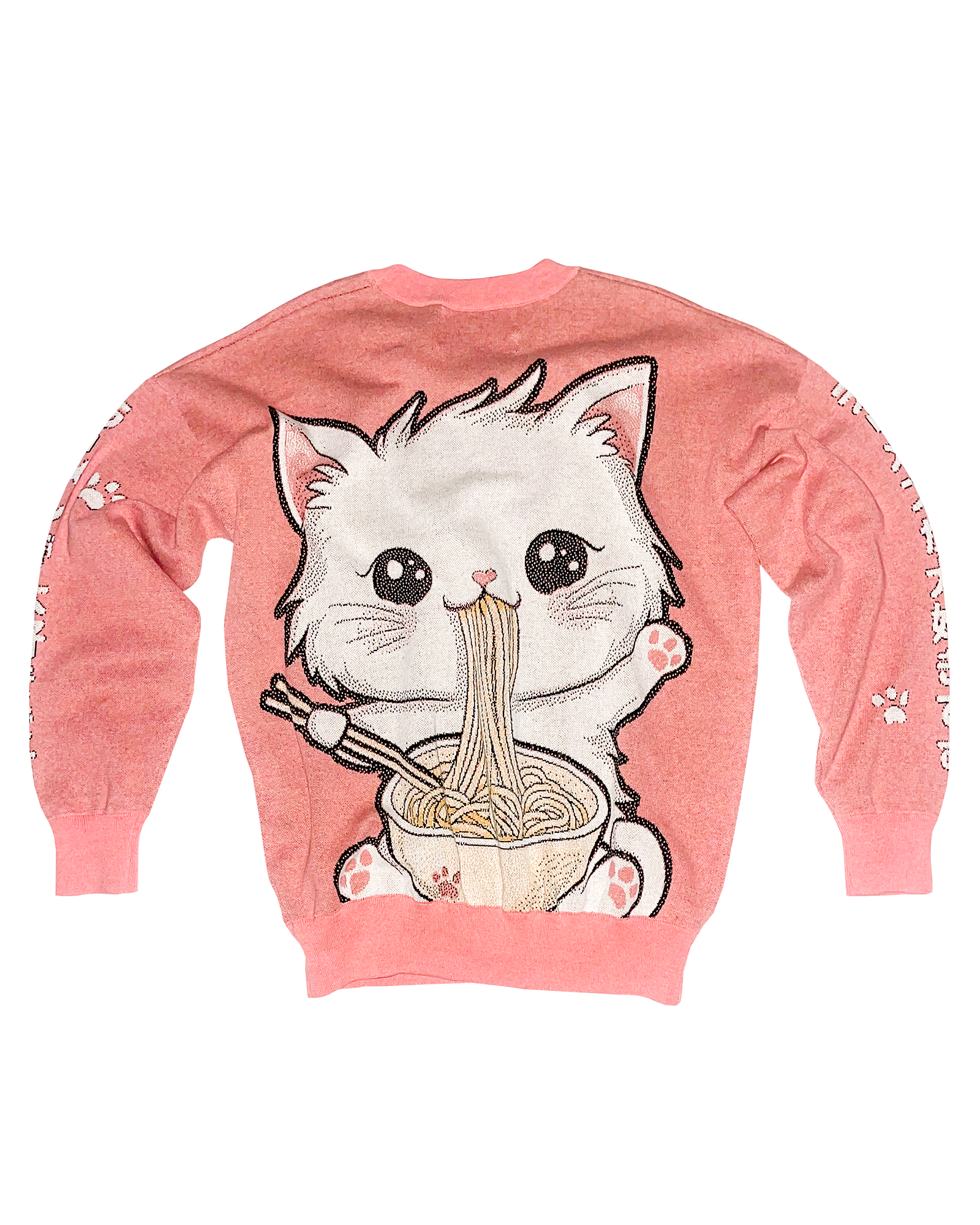 Ramen Neko Knit Sweatshirt