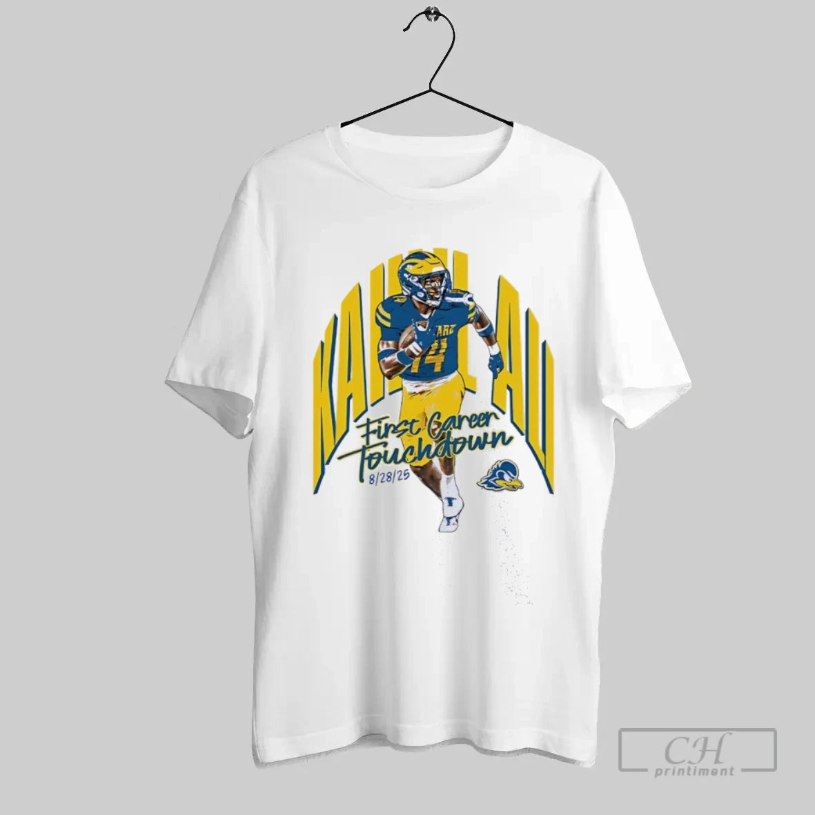Kahlil Ali First Career Touchdown Delaware Blue Hens Safety Football T-Shirts, Hoodie, Sweatshirt | InkRitualCo.com