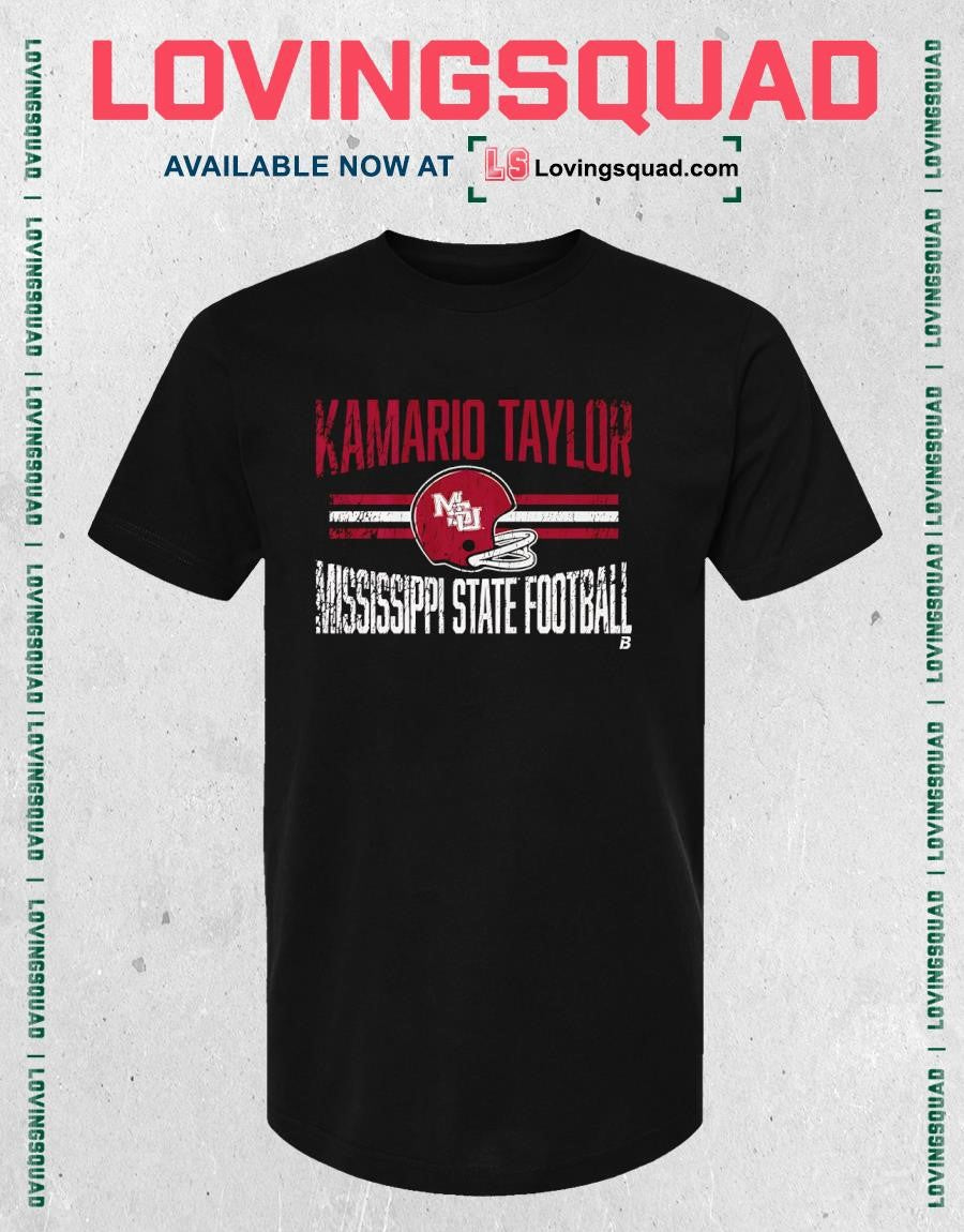 Kamario Taylor Mississippi State Football Distressed T-shirt