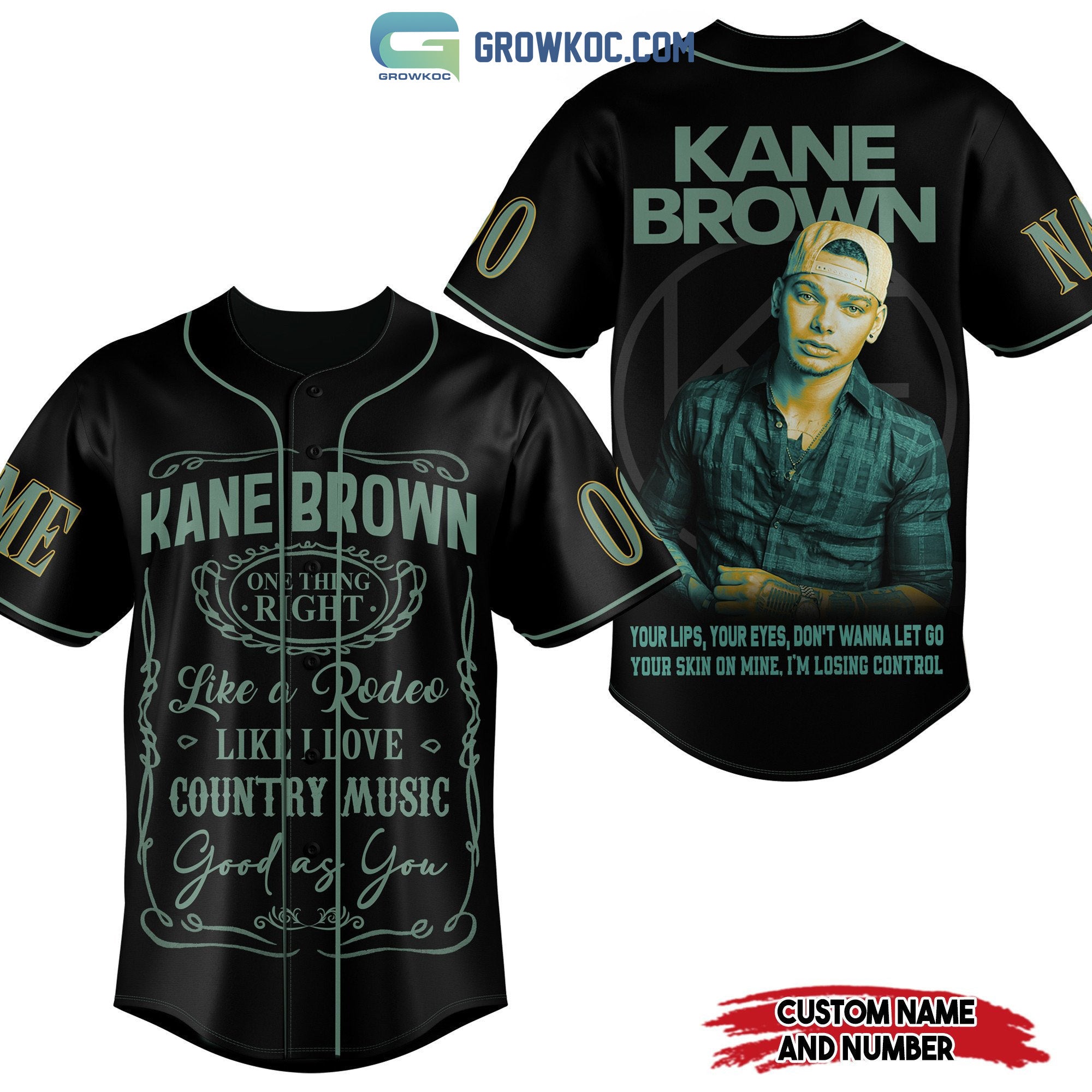 Kane Brown Country Music Personalized Baseball Jersey