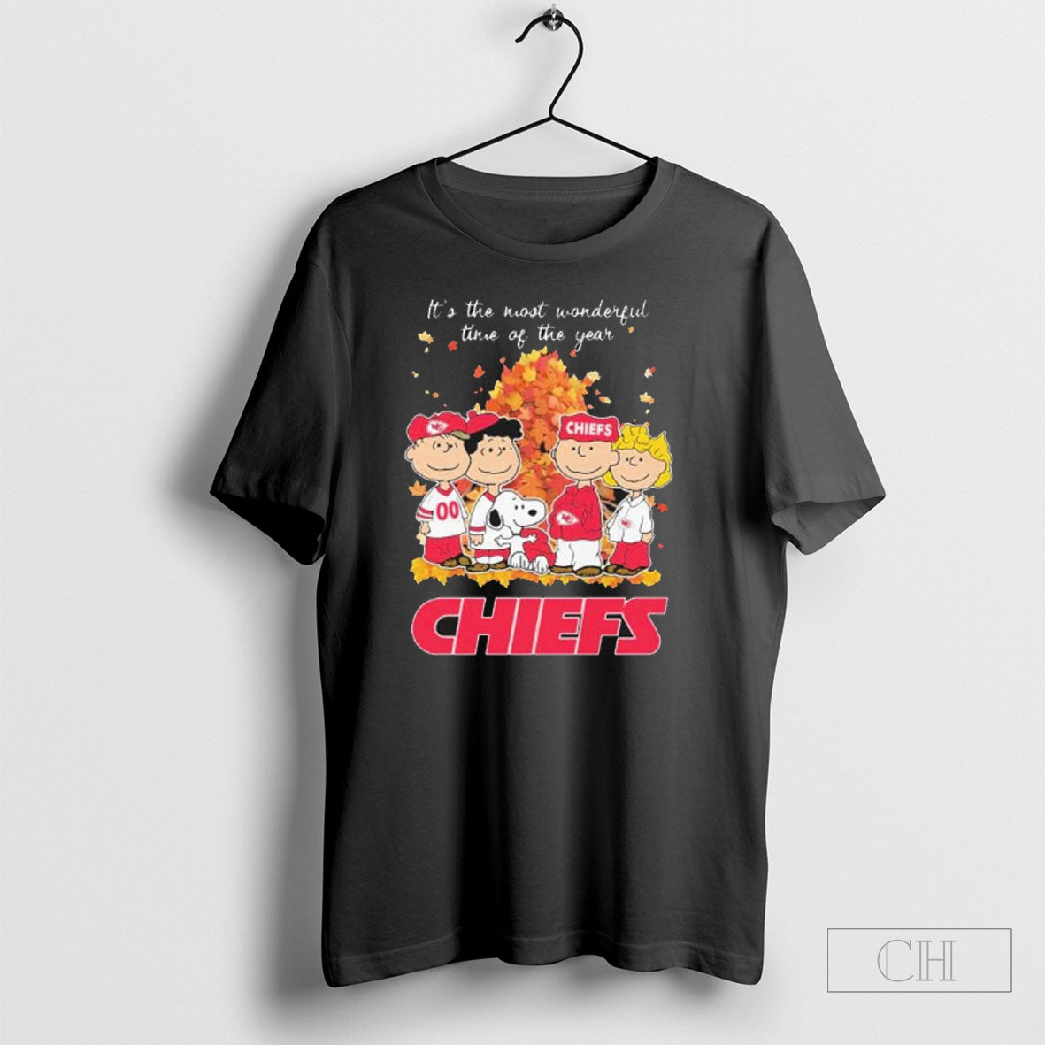 Kansas City Chiefs And Peanuts Character Its The Most Wonderful Time Of The Year T-Shirts, Hoodie, Sweatshirt