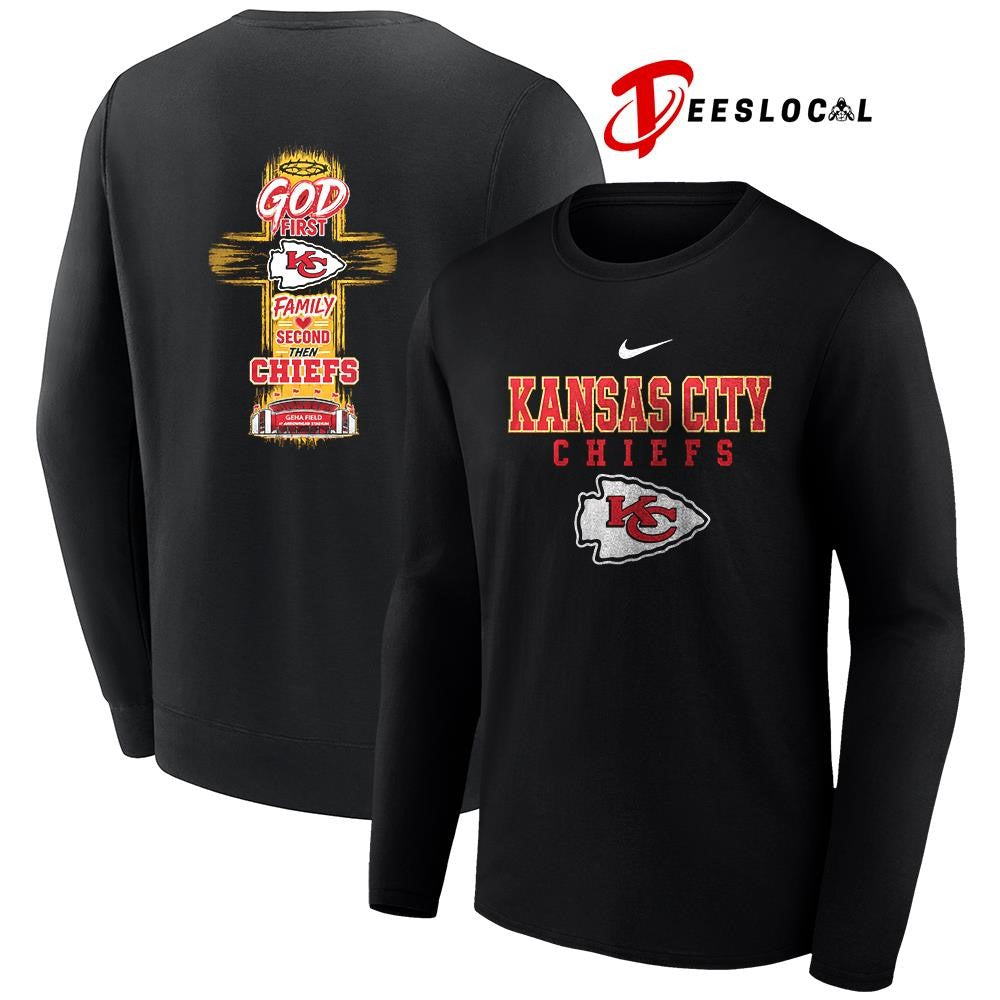 Kansas City Chiefs God first family second cross shirt