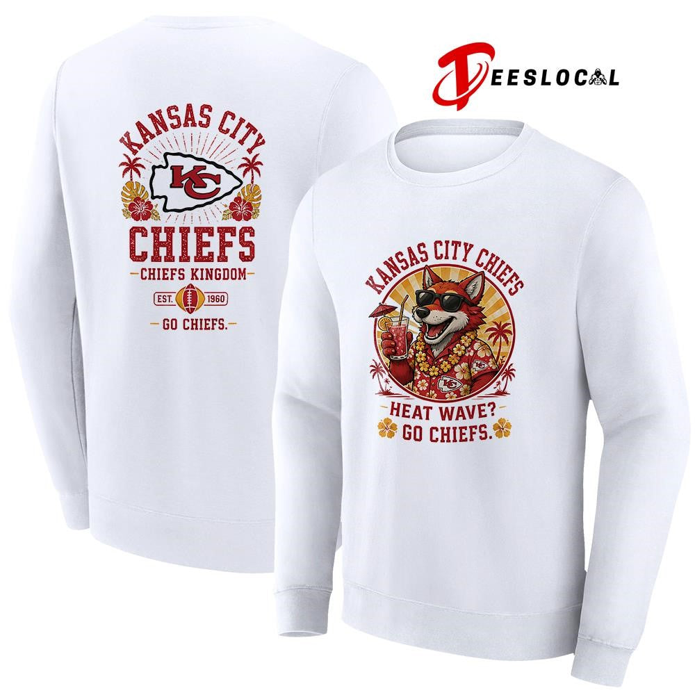 Kansas City Chiefs heat wave beach vibes mascot shirt
