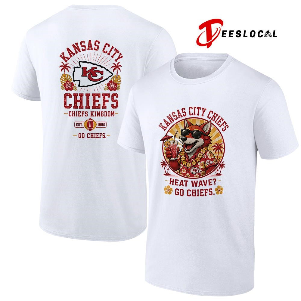 Kansas City Chiefs heat wave beach vibes mascot shirt