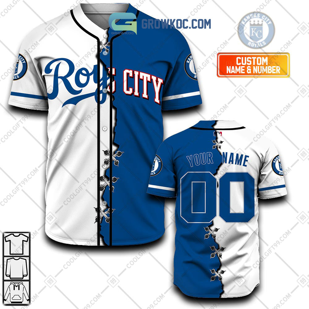 Kansas City Royals MLB Personalized Mix Baseball Jersey