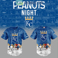 Kansas City Royals Peanuts 75th Anniversary Baseball Jersey
