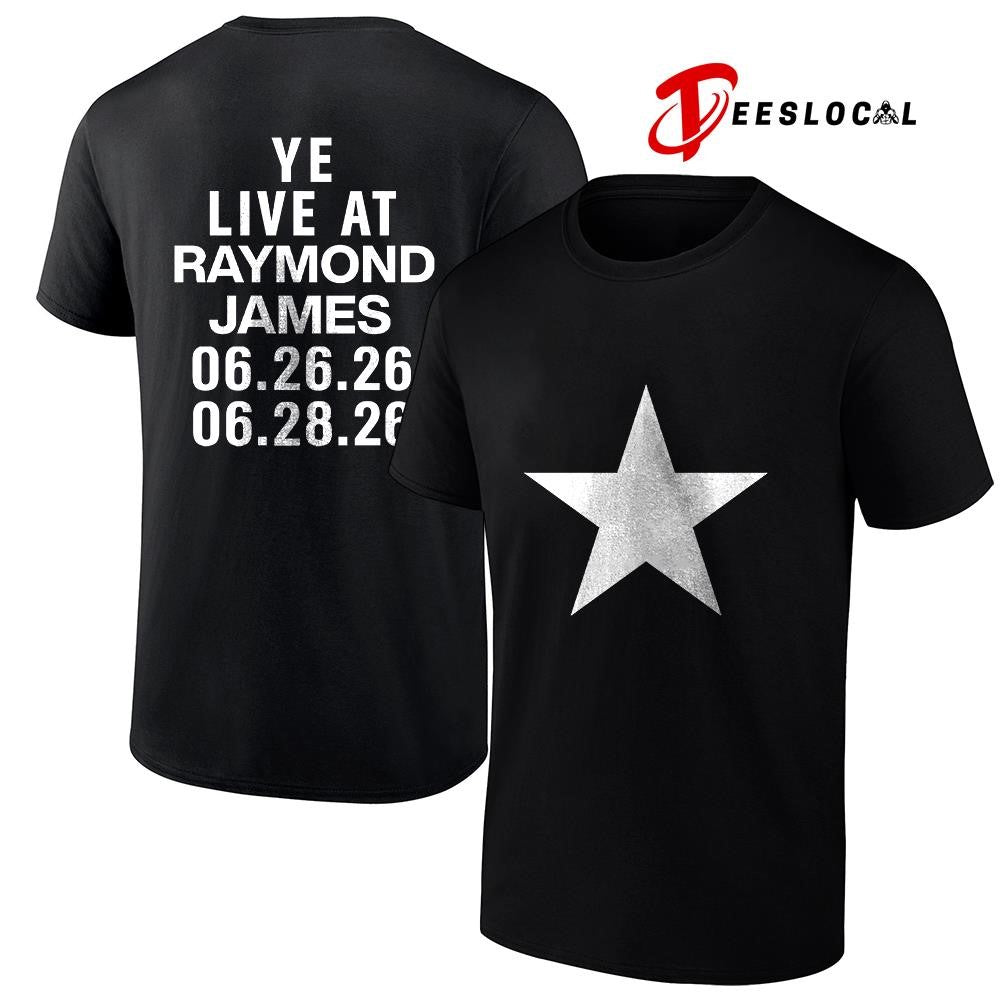 Kanye West Raymond James stadium Tampa Florida star shirt