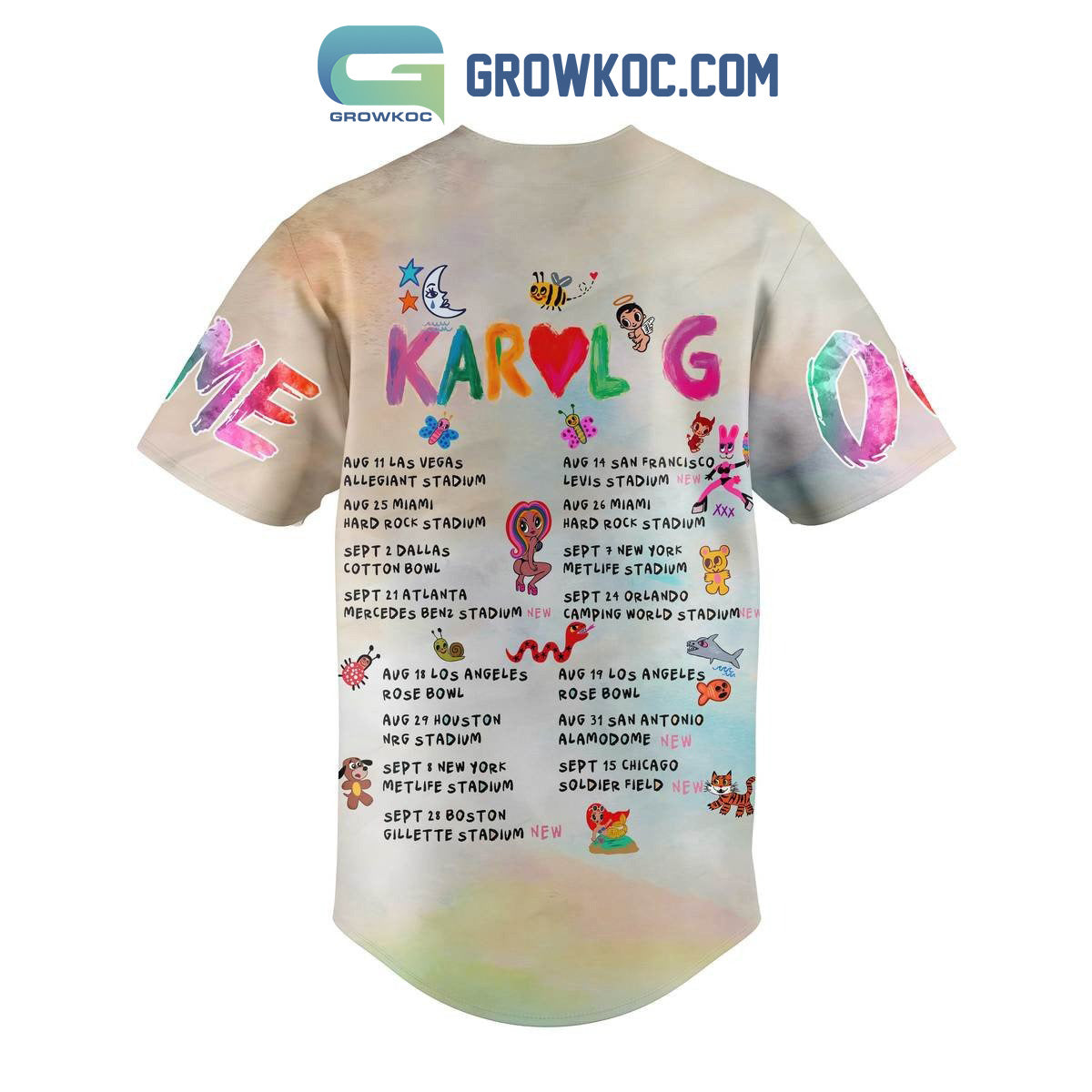 Karol G Ma?ana Ser? Bonito Tour Personalized Baseball Jersey