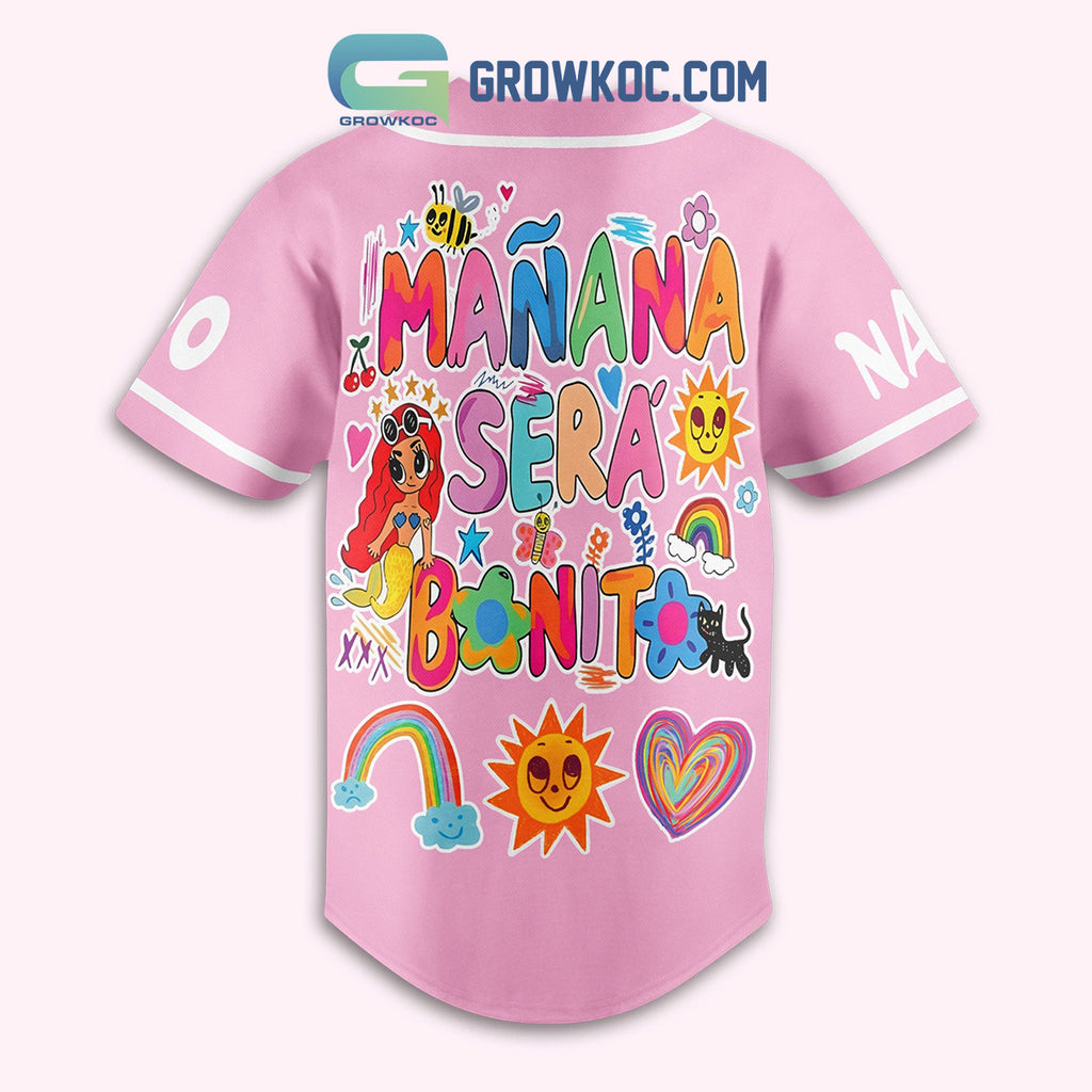 Karol G Manana Sera Bonito Personalized Baseball Jersey Pink Version