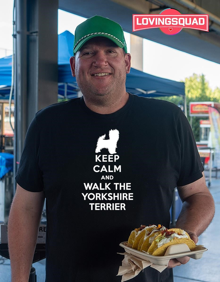 Keep Calm and Walk the Yorkshire Terrier T-shirt