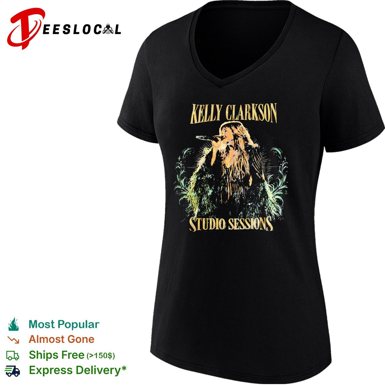 Kelly Clarkson Studio Sessions Las Vegas vintage shirt