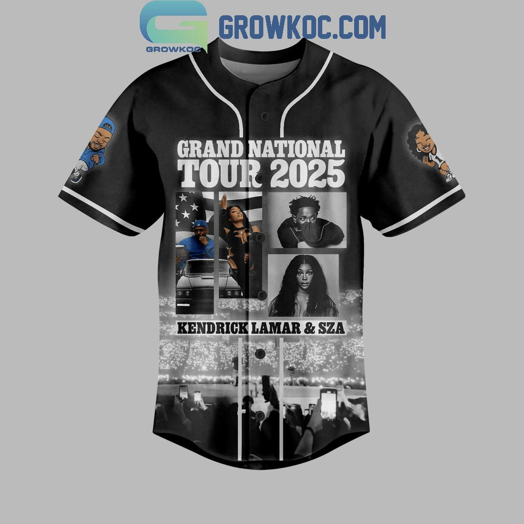 Kendrick Lamar And Sza Grand National Tour 2025 Baseball Jersey
