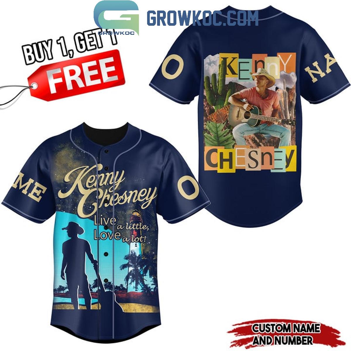 Kenny Chesney Live A Little Love A Lot Navy Personalized Baseball Jersey
