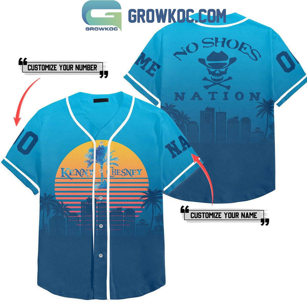 Kenny Chesney No Shoes Nation Cowboy Personalized Baseball Jersey